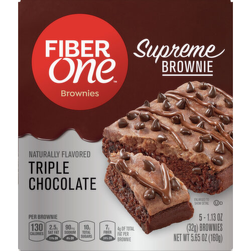 Fiber One Supreme Brownie, Triple Chocolate