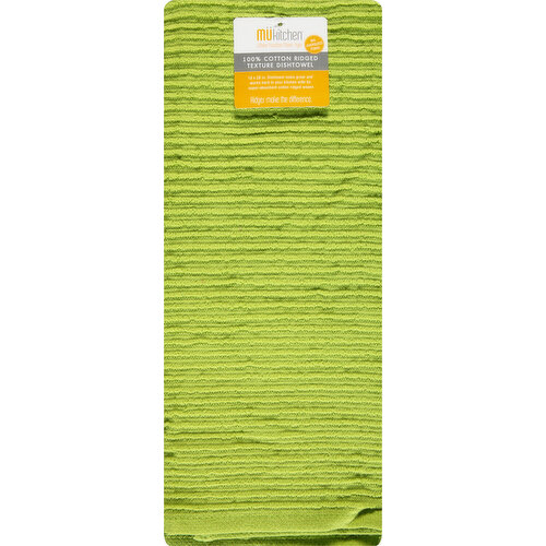 MUkitchen Dishtowel, Cactus, 100% Cotton Ridged Texture