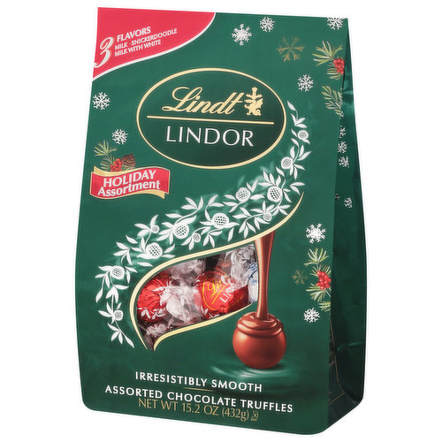 Lindt LINDOR Assorted Peppermint Chocolate Truffles Holiday Candy