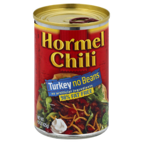 Hormel Chili, No Beans, 98% fat free, Turkey