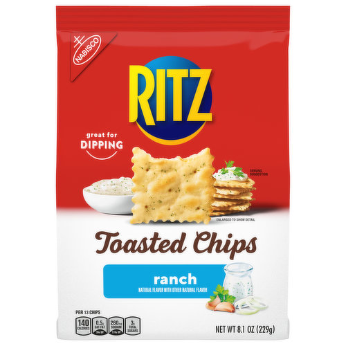 Ritz RITZ Toasted Chips Ranch Crackers, 8.1 oz