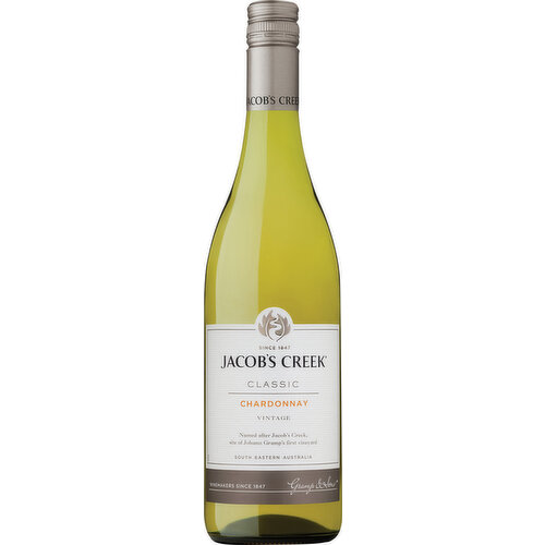 Jacob's Creek Chardonnay, Classic, Vintage, Southern Australia