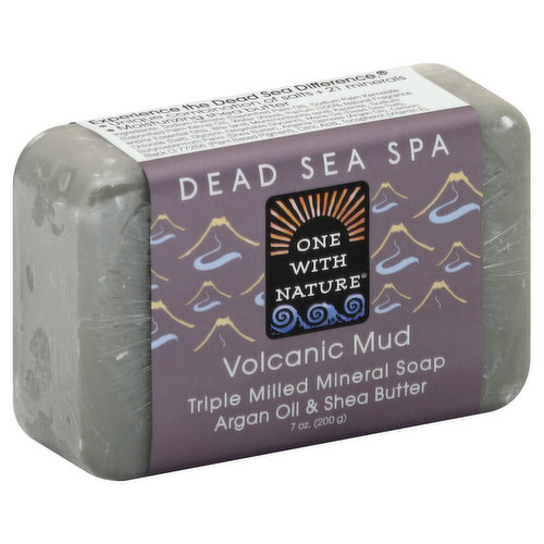 One with Nature Soap, Triple Milled Mineral, Volcanic Mud