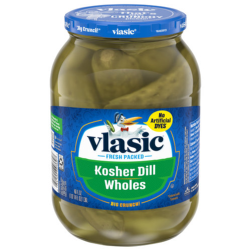 Vlasic Pickles, Kosher Dill, Wholes, Fresh Packed, Big Crunch