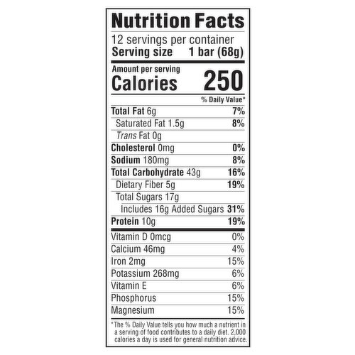 CLIF® Bar Chocolate Chip Energy Bars, 2.4 Oz, Box Of 12 Bars