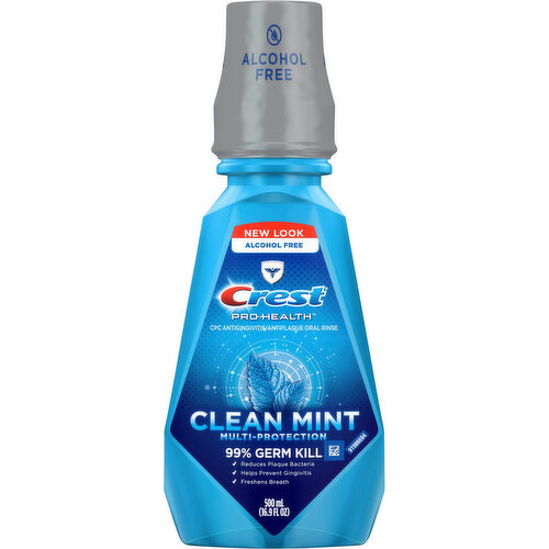 Crest Mouthwash, Clean Mint, Multi-Protection