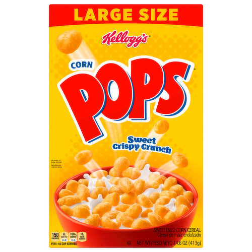 Corn Pops Sweetened Corn Cereal, Sweet Crispy Crunch, Large Size