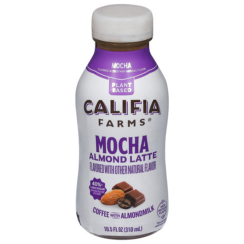 Califia Farms Coffee, with Almondmilk, Mocha Almond Latte, Plant Based