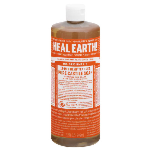 Dr. Bronner's Magic Soaps All-One Hemp Tea Tree Pure-Castile Soap