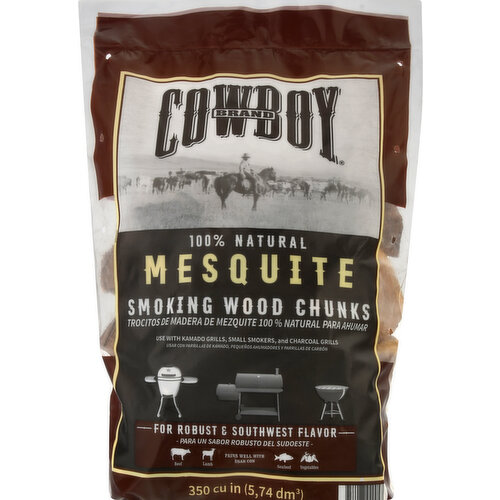 Cowboy Smoking Wood Chunks, Mesquite