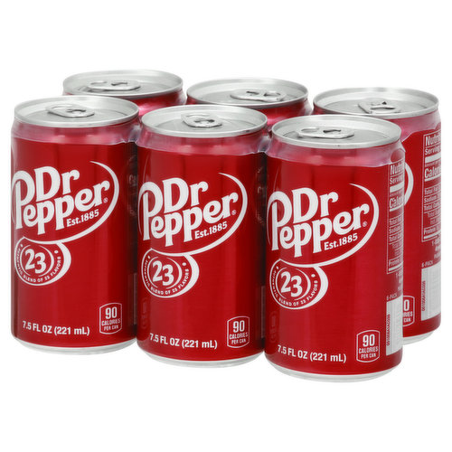 Dr Pepper Soda, 6 Pack - Brookshire's