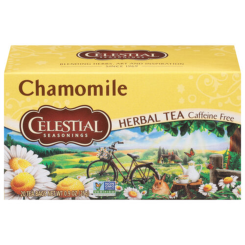 Celestial Seasonings Herbal Tea, Caffeine Free, Chamomile, Bags