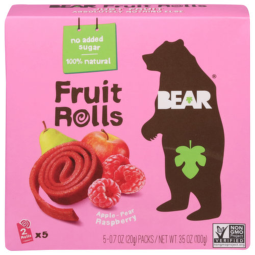 Bear Fruit Rolls, Apple-Pear Raspberry