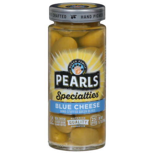 Pearls Queen Olives, Blue Cheese