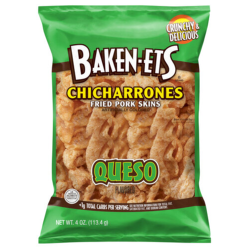 Baken-Ets Fried Pork Skins, Queso Flavored