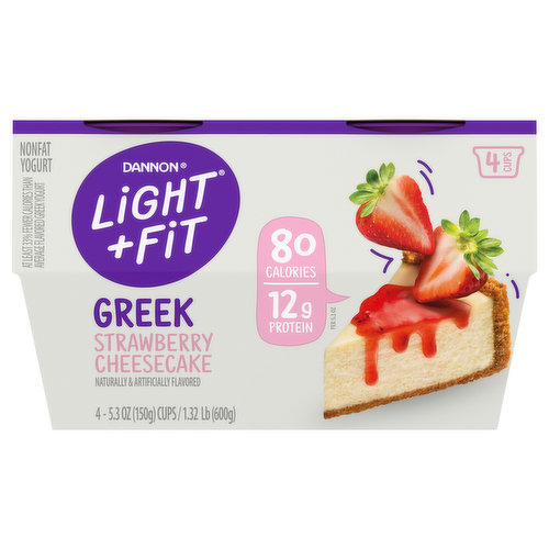 Light + Fit Nonfat Greek Yogurt, Vanilla 5.3oz Wholesale - Danone Food  Service