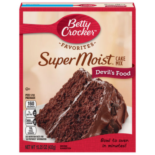 Betty Crocker Cake Mix, Devil's Food, Super Moist