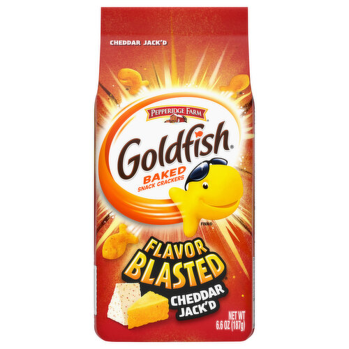 Goldfish Baked Snack Crackers, Cheddar Jack'd