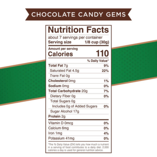 Black Milk Chocolate Gems, 24 oz