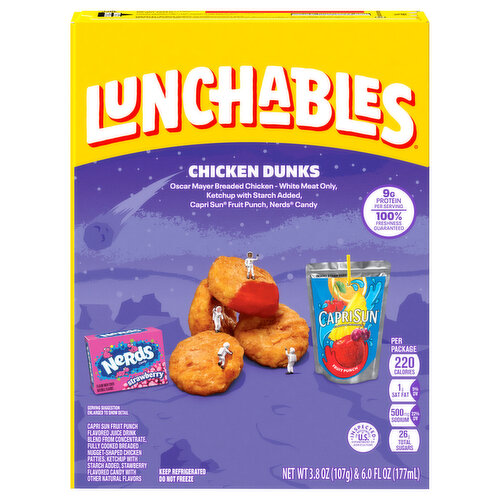 Lunchables Lunch Combinations, Chicken Dunks, Fun Pack