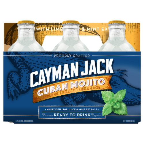 Proudly crafted. Premium ready to drink prepared. The Legend of Cayman Jack: They say he walked away from a run-in with a 10-foot Black Cayman. They say a lot about Cayman Jack - But of all the rumors, one was true. Cayman Jack sure could fix a drink. His Rivershack bar was hard to find and even harder to leave. Nobody quite knew how he did it, but everyone knew that Cayman Jack mixed the perfect drink every time.