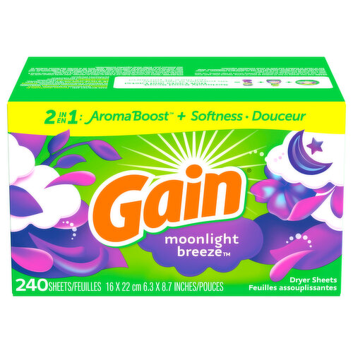 Gain Dryer Sheets, Moonlight Breeze