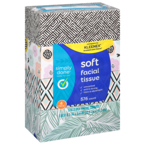 Trusted Care 4-Pack Facial Tissue (70-Count)