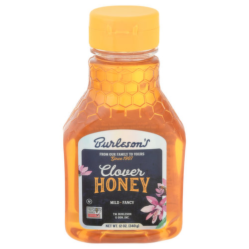 Burlesons Honey, Clover, Mild, Fancy