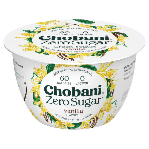 Chobani Yogurt-Cultured, Zero Sugar, Vanilla Flavor