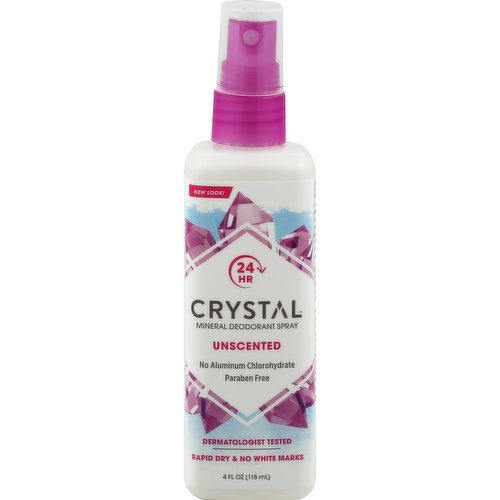 CRYSTAL Deodorant, Mineral, Unscented, Spray