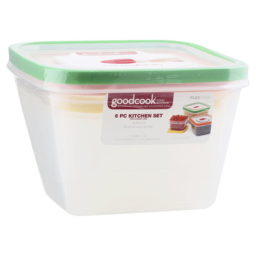 Meal Prep 2 Compartments, Rectangle, 10-Piece Set - GoodCook