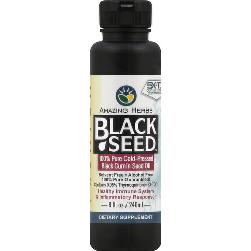 Amazing Herbs Black Cumin Seed Oil, 100% Pure Cold-Pressed, Premium