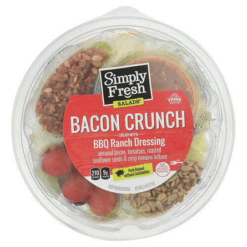 Ultra fresh sealed. Pork raised without antibiotics. Salad. Snacks. Kitchen.