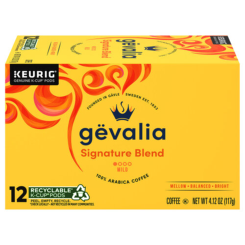 Gevalia Coffee, 100% Arabica, Mild, Signature Blend, K-Cup Pods -  Brookshire's