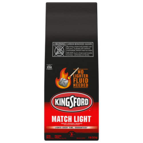 Kingsford Charcoal Briquets, Instant, Match Light