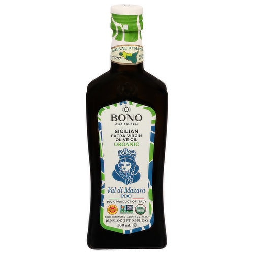 Bono Olive Oil, Organic, Extra Virgin, Sicilian