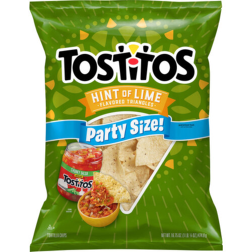 Tostitos Tortilla Chips, Hint of Lime, Party Size