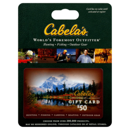 Cabela's Gift Card, $50 - Spring Market