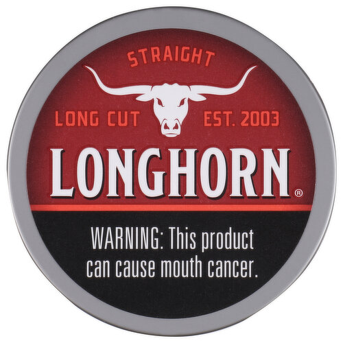 LongHorn Moist Snuff, Straight, Long Cut