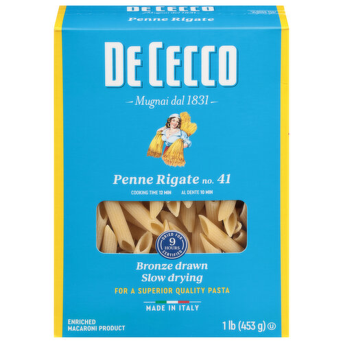 De Cecco Penne Rigate, No. 41, Slow Dried