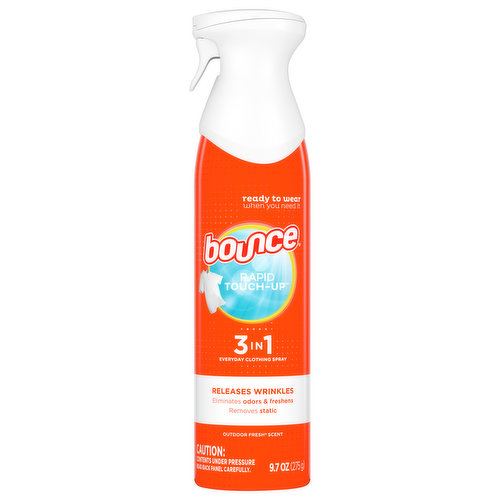 Bounce Clothing Spray, Everyday, 3 in 1, Outdoor Fresh Scent