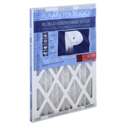 Purafilter 2000 Air Filter, Performance, Pollen & Allergen