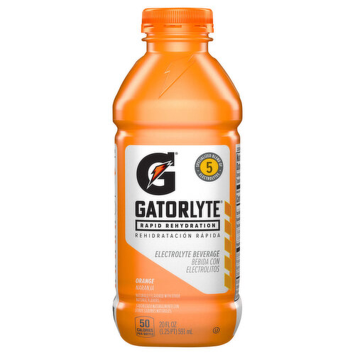 Gatorlyte Electrolyte Beverage, Rapid Rehydration, Orange