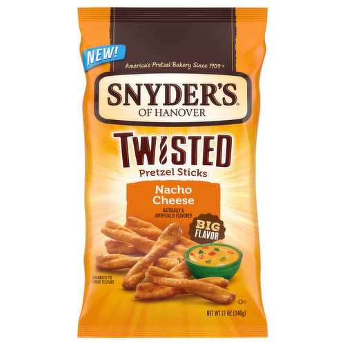 Snyder's of Hanover Pretzel Sticks, Nacho Cheese, Twisted