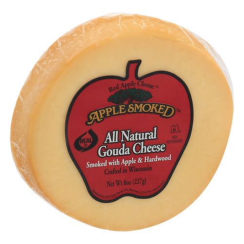 Smoked with apple & hardwood. Real. www.redapplecheese.com. Facebook. Twitter. Instagram. Pinterest. Please follow us www.redapplecheese.com. Crafted in Wisconsin.