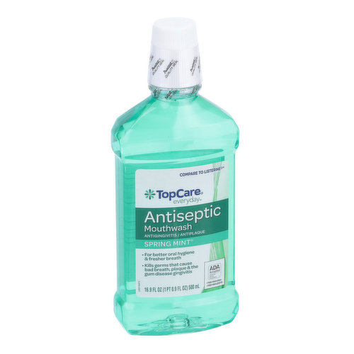 Topcare Antigingivitis / Antiplaque Antiseptic Mouthwash, Spring Mint