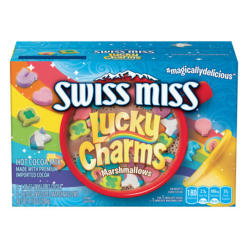 The charms are no secret, it's quite clear to see; Their powers are what create the magicality. They swim in your mug, as awesome as can be combined with Swiss Miss cocoa, filing hearts with glee. No artificial preservatives.