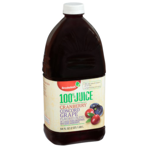 Brookshire's 100% Juice, Cranberry, Concord Grape