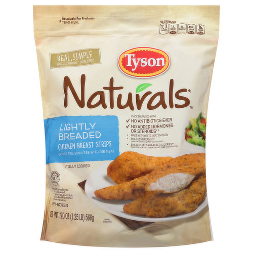 Tyson Chicken Breast Strips, Lightly Breaded