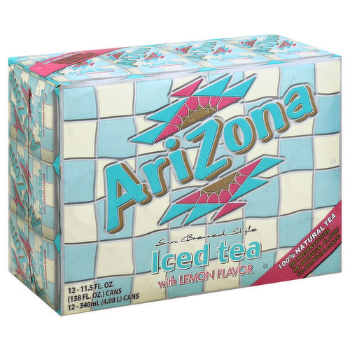 AriZona Iced Tea, Sun Brewed Style, 12 Pack